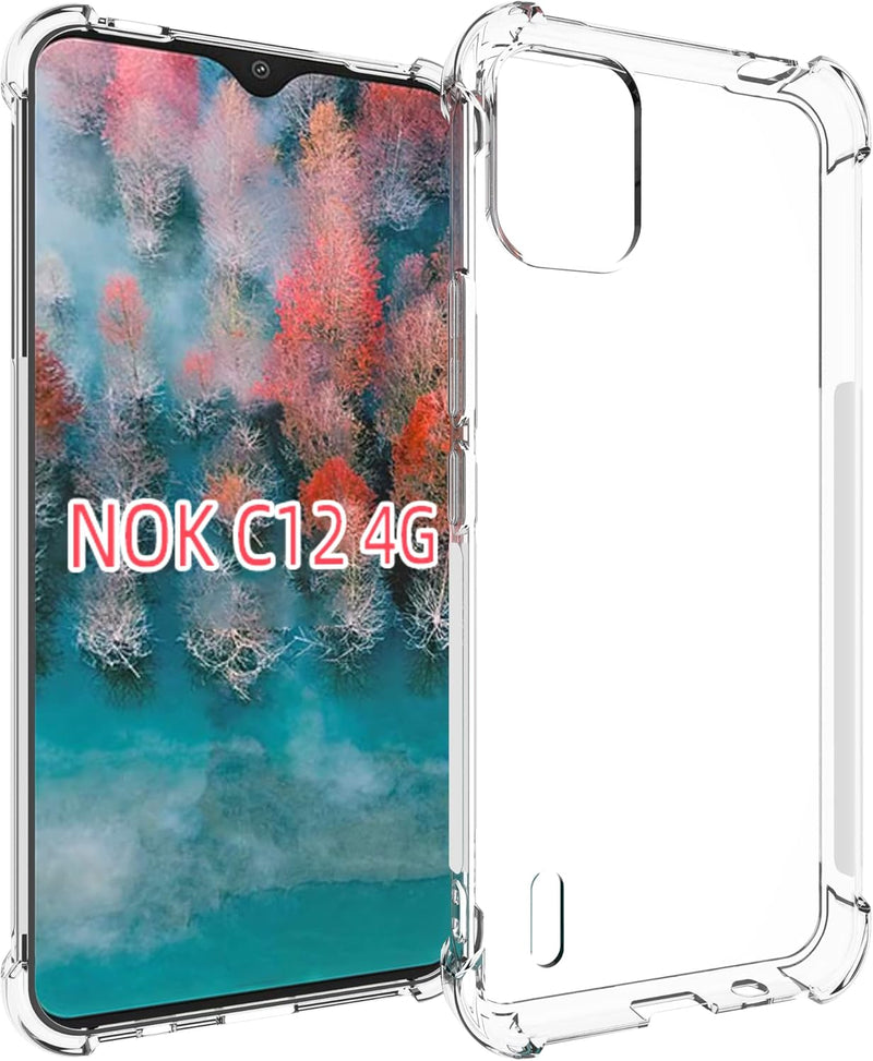 Cargue la imagen en el visor de la galería, Nokia C12/C12 Pro/C12 Plus - AirPillow Cushion Transparent Soft Clear TPU Four Corners Protective Case
