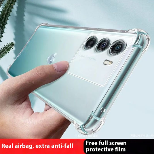 Motorola Moto Edge S30 - AirPillow Cushion Transparent Soft Clear TPU Four Corners Protective Case