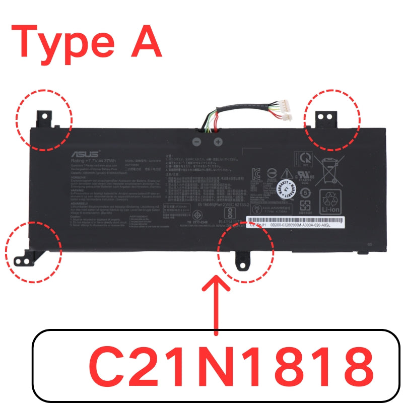 Cargue la imagen en el visor de la galería, [C21N1818 / C21N1818-1 / C21N1818-2] ASUS VivoBook X412 / X512 / X712 Series - Replacement Battery
