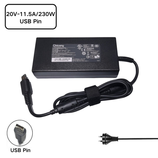 [20V-11.5A/230W][USB Pin] MSI GE66 GE76 Raider GP66 GP76 Leopard Gaming Laptop AC Power Supply Adapter Charger