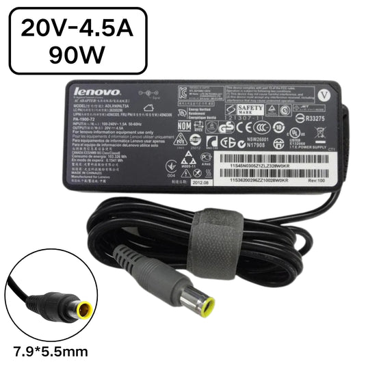 [20V-4.5A/90W][8x5.5] Cargador adaptador de fuente de alimentación de CA para computadora portátil Lenovo ThinkPad