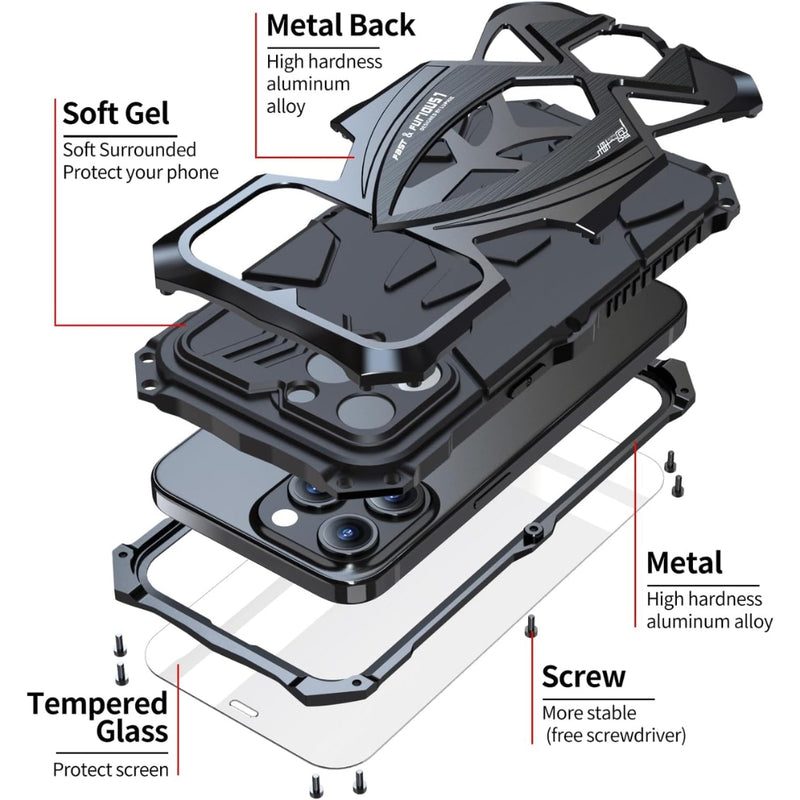 Chargez l&#39;image dans la visionneuse de la galerie, [Military-Grade Protection] [Metal Frame Bumper] Apple iPhone 16 / 16 Plus / 16 Pro / 16 Pro Max - Heavy Duty Shockproof Series Phone Case
