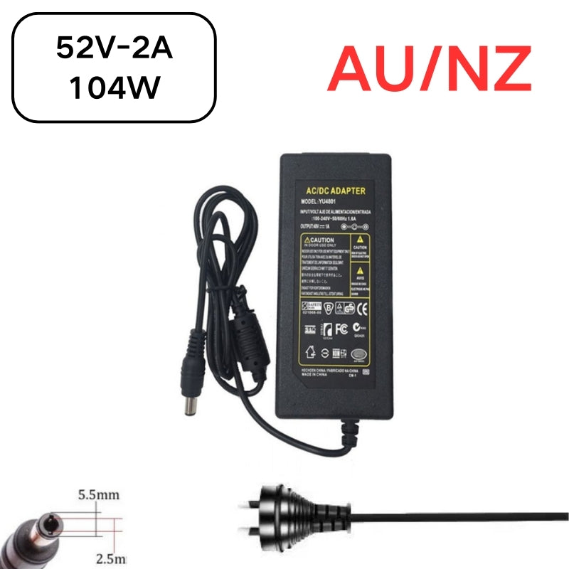 Load image into Gallery viewer, [52V-2A][5.5x2.5] Universal Computer/Monitor/CCTV POE Switch - Power Supply Adapter Wall Charger
