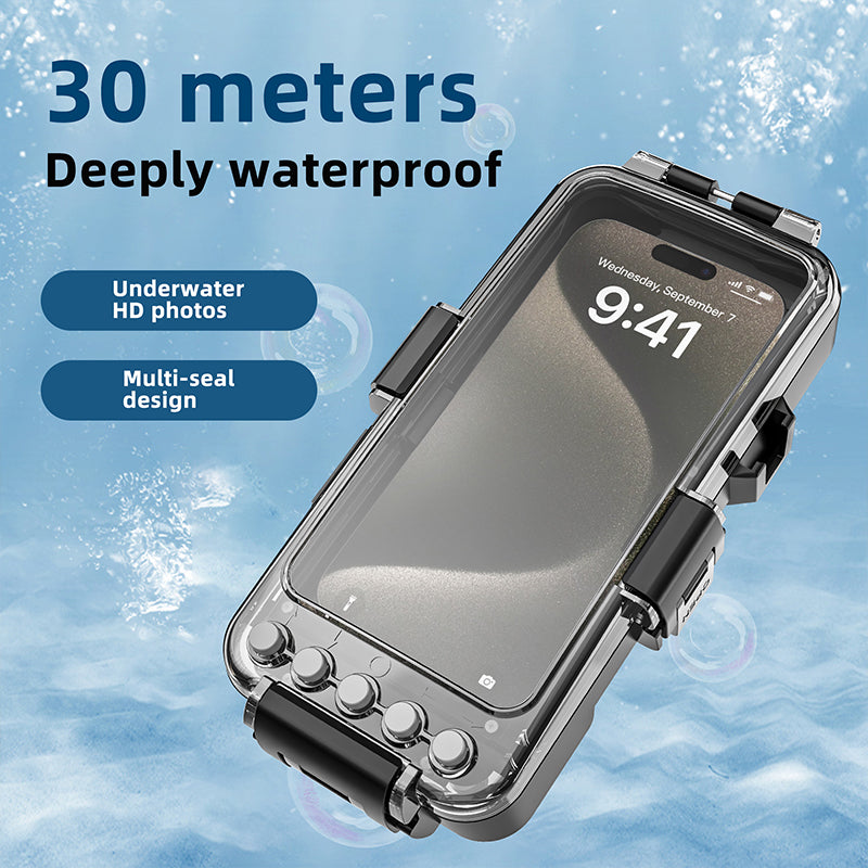 Chargez l&#39;image dans la visionneuse de la galerie, [Upgade Version Bluetooth Version][Diving IPX8 30M/98FT Waterproof] Universal iPhone - Redpepper Underwater Protective Lanyard Mobile Phone Case
