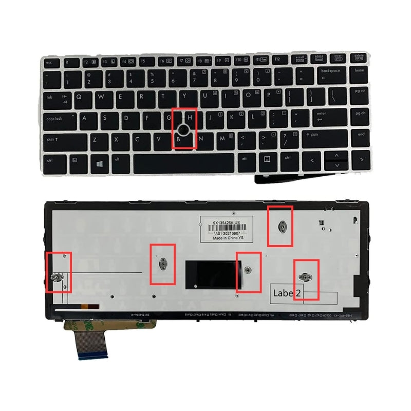 Cargue la imagen en el visor de la galería, HP EliteBook Folio 9470M 9470 9480 9480M Series - Laptop Keyboard With Back Light US Layout
