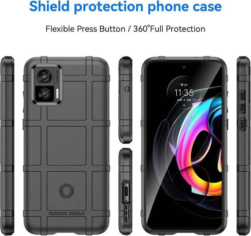 Load image into Gallery viewer, Motorola Moto Edge 30 Neo/Edge 30 Lite - Shield Shockproof Rugged Heavy Duty Case With 2PC 9H Glass Screen Protector
