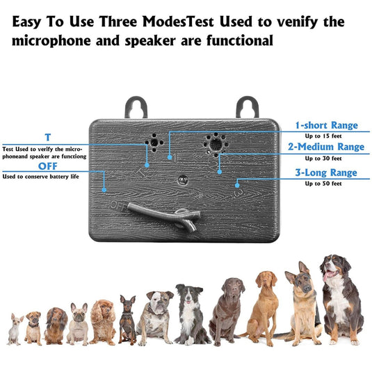 PAPANI Manual Pet Dog Cat Ultrasonic Bark Control Device Silencer Portable outdoor - Polar Tech Australia