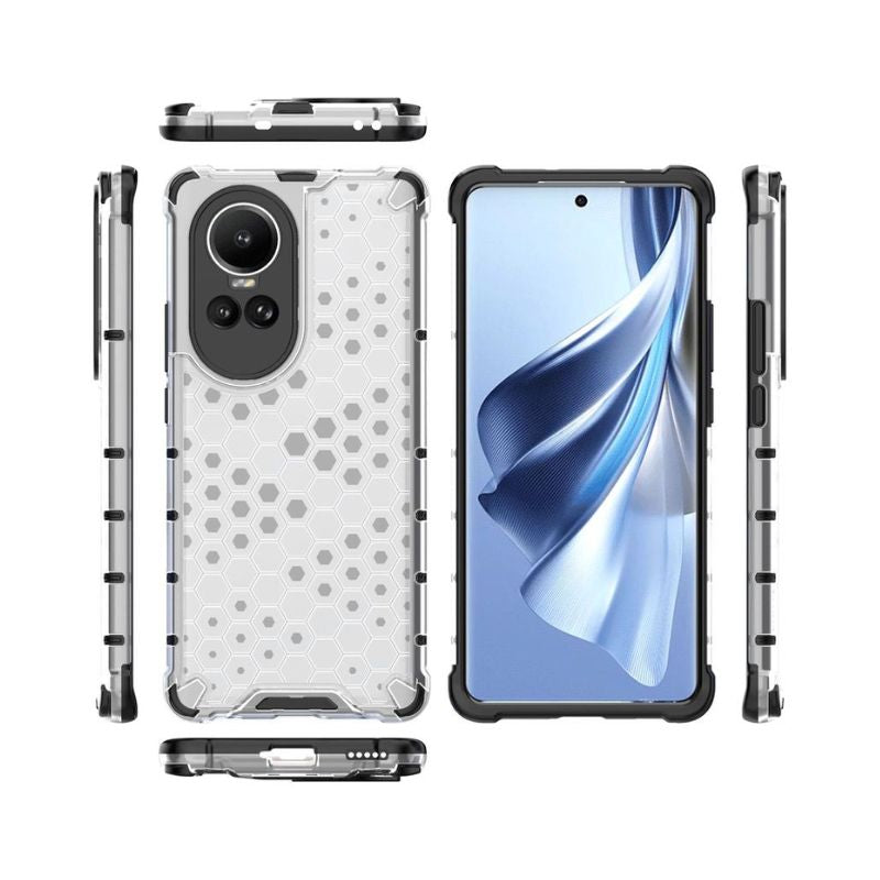 Cargue la imagen en el visor de la galería, OPPO Reno10 (CPH2531) - Honeycomb Transparent Shockproof Protection Case - Polar Tech Australia
