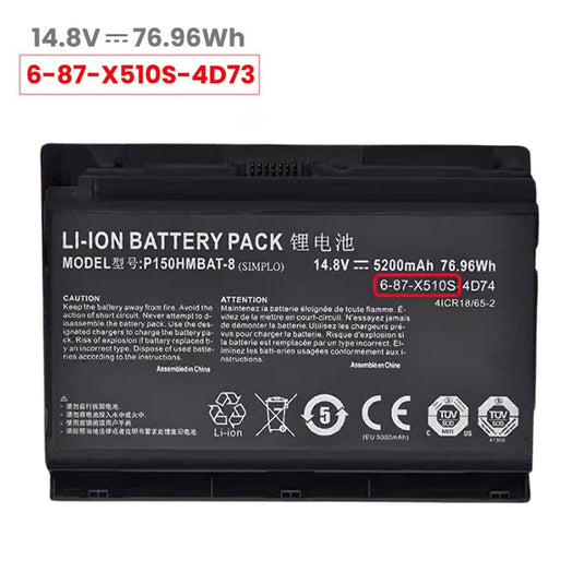 [P150HMBAT-8] Clevo K670E NP8131 NP8150 - Replacement Battery - Polar Tech Australia