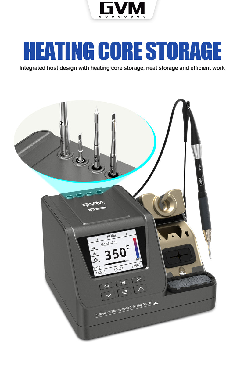 Cargue la imagen en el visor de la galería, [H3] GVM 3-in-1 Smart Soldering Station - Polar Tech Australia
