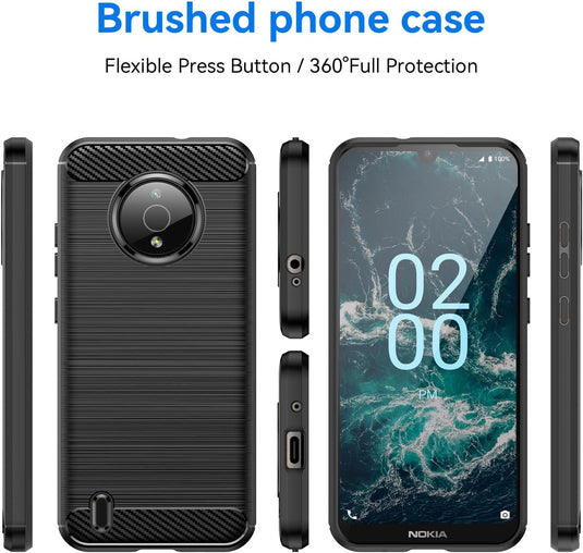 Nokia C200 - Shield Shockproof Rugged Heavy Duty Case With 2PC 9HD Tempered Glass Screen Protector