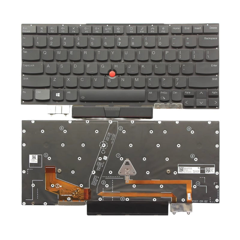 Chargez l&#39;image dans la visionneuse de la galerie, Lenovo ThinkPad X1 Carbon Gen 10 21CB 21CC (Year 2022) - Keyboard With Back Light US Layout Replacement Parts - Polar Tech Australia
