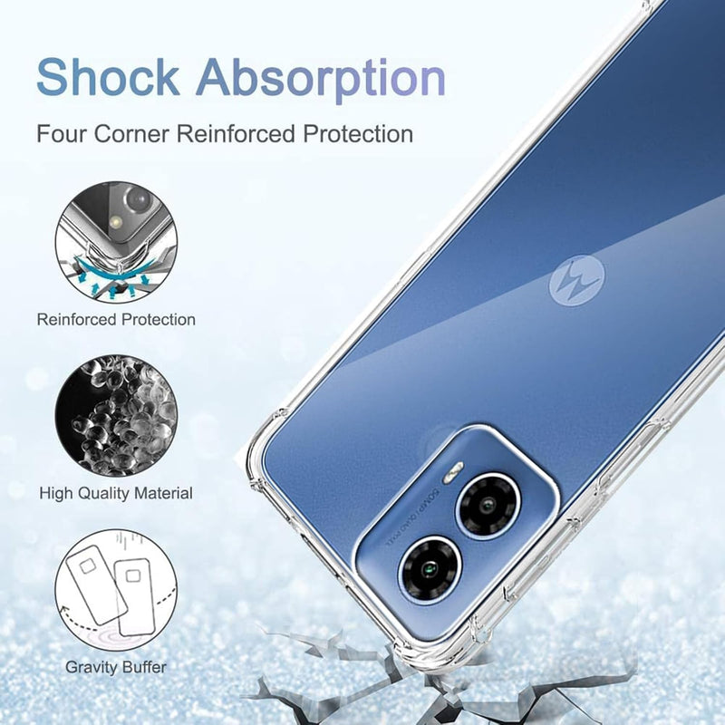 Cargue la imagen en el visor de la galería, Motorola Moto G45 - AirPillow Cushion Transparent Soft Clear TPU Four Corners Protective Case
