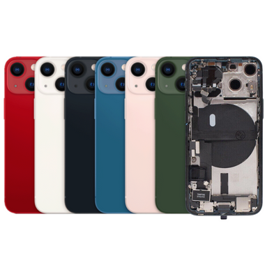 [With Built-in Parts] Apple iPhone 13 - Back Rear Glass Housing Frame Assmmbly