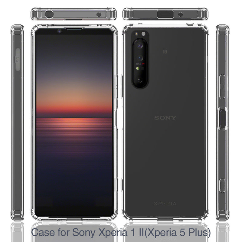 Cargue la imagen en el visor de la galería, Sony Xperia 5/5 II/5 III - AirPillow Cushion Clear Transparent Back Cover Case
