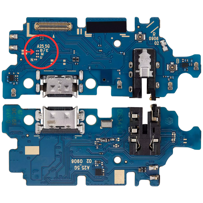 Load image into Gallery viewer, Samsung Galaxy A25 5G (SM-A256) Charging Port &amp; Mic Sub Board With Headphone Jack
