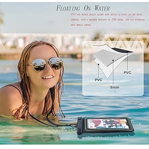 Load image into Gallery viewer, [Waterproof Phone Pouch] iPhone 16/15/14/13/12 Pro Max Plus Samsung Galaxy S24/S23/S22/S21 Google Pixel Etc, Up to 6.9&#39;&#39; - IP68 Universal Floating Float Water Proof Cell Phone Dry Bag Phone Case Protector
