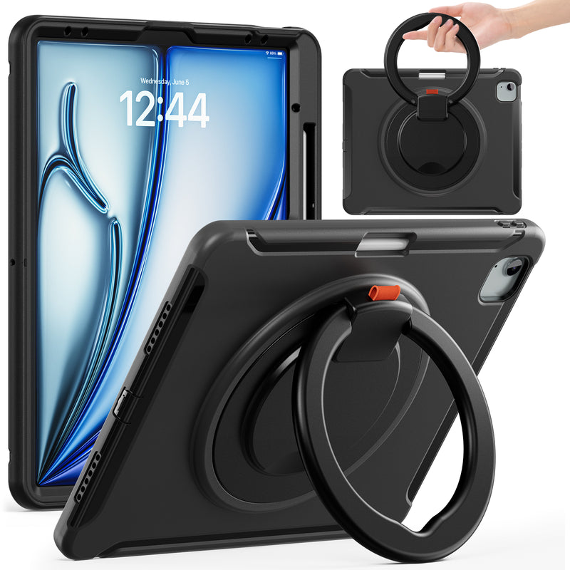 Cargue la imagen en el visor de la galería, Apple iPad Pro 2024 13”  - EVA Kid Friendly Heavy Duty Ring Holder Stand Case - Polar Tech Australia
