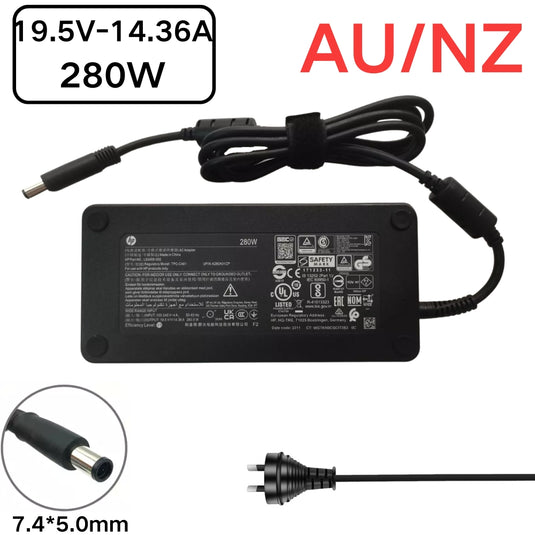 [19.5V-14.36A/280W][7.4x5.0] HP ZBook Fury Laptop AC power Supply Adapter Charger