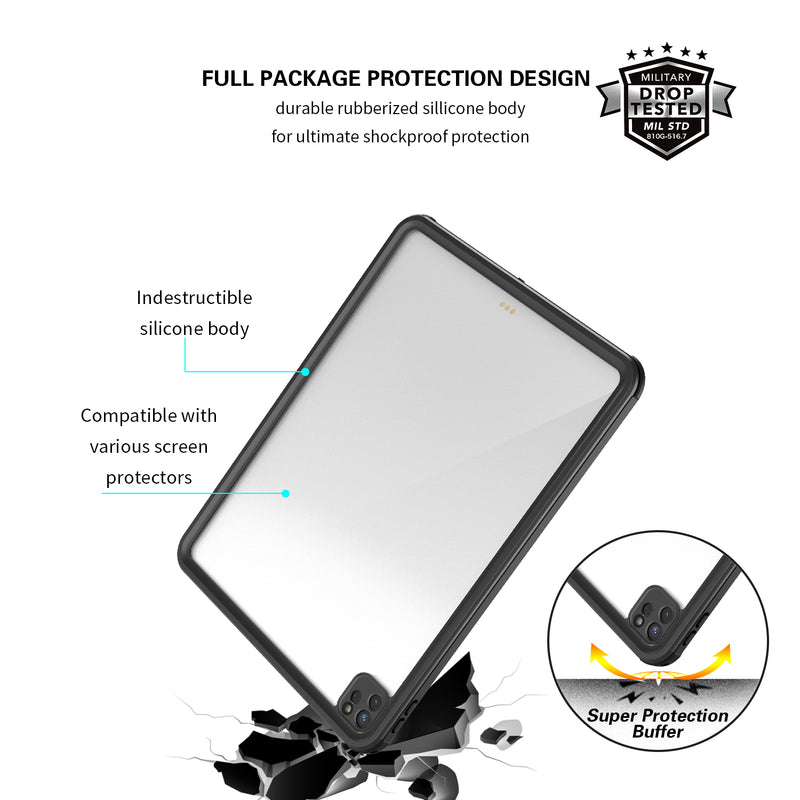 Cargue la imagen en el visor de la galería, Apple iPad Pro 12.9&quot; 4th Gen 2020 Version Shellbox Waterproof Heavy Duty Lifeproof Style Case - Polar Tech Australia
