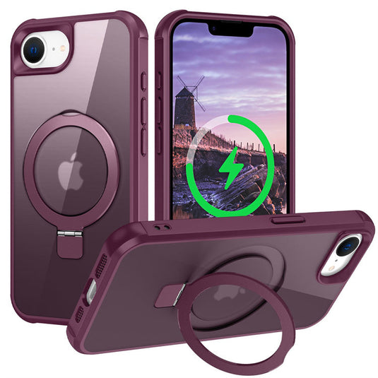 [Magsafe Compatible][360° Rotating Stand] Apple iPhone 16e Full-coverage Shockproof Essentials Series Case