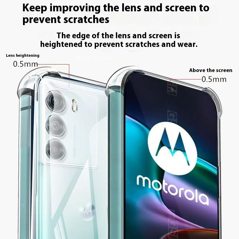 Chargez l&#39;image dans la visionneuse de la galerie, Motorola Moto Edge S30 - AirPillow Cushion Transparent Soft Clear TPU Four Corners Protective Case
