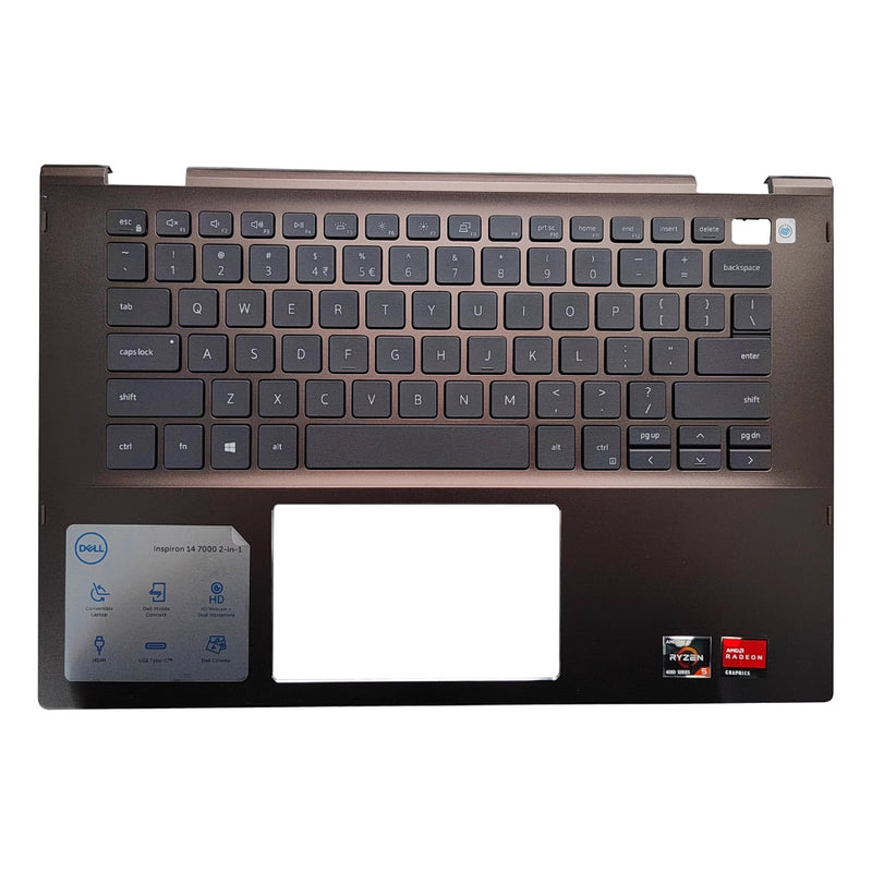 Chargez l&#39;image dans la visionneuse de la galerie, Dell Inspiron 14 5400 5406 - Laptop Keyboard With Back Light Frame Cover Palmrest US Layout Assembly - Polar Tech Australia
