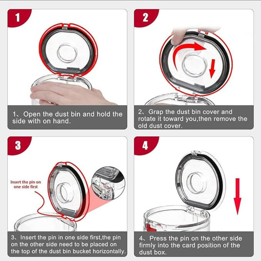 [OEM] Dyson V7 / V8 Vacuum Cleaner - Dust Bin Lid Cap Cover With Sealing Rings Replacement Part - Polar Tech Australia