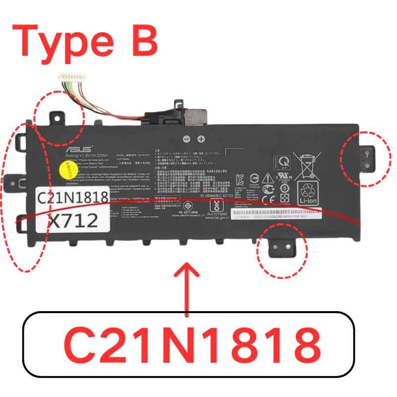 Load image into Gallery viewer, [C21N1818 / C21N1818-1 / C21N1818-2] ASUS VivoBook X412 / X512 / X712 Series - Replacement Battery
