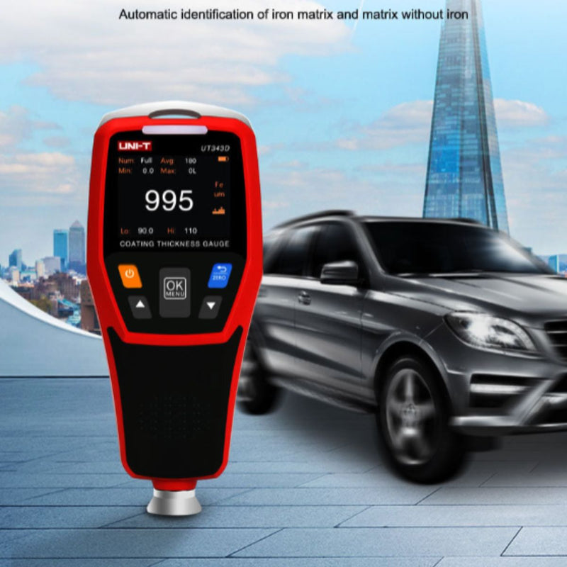 Load image into Gallery viewer, [UT343D] UNI-T Coating Thickness Gauge Digital FE/NFE Metal Car Paint Thickness Tester Meter
