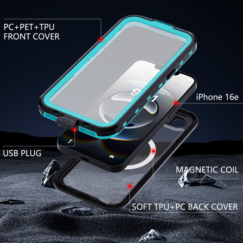 Cargue la imagen en el visor de la galería, [MagSafe Compatible][Dot Series] Apple iPhone 16e Redpepper IP68 Waterproof Heavy Duty Tough Armor Case With Lanyard
