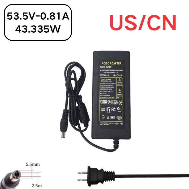 Cargue la imagen en el visor de la galería, [53.5V-0.81A][5.5x2.5] Universal Computer/Monitor/CCTV POE Switch - Power Supply Adapter Wall Charger
