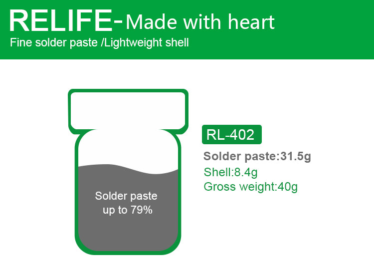 Chargez l&#39;image dans la visionneuse de la galerie, [RL-400, 401, 402] RELIFE 183℃ Solder Paste - Polar Tech Australia
