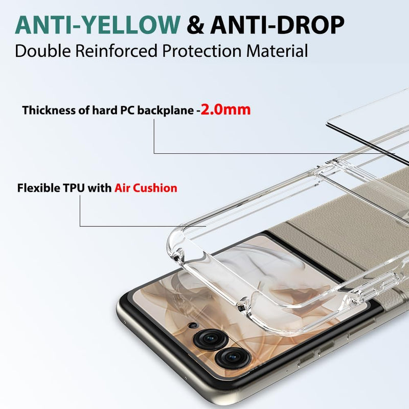 Cargue la imagen en el visor de la galería, Motorola Moto Razr 2024 - AirPillow Cushion Transparent Soft Clear TPU Case
