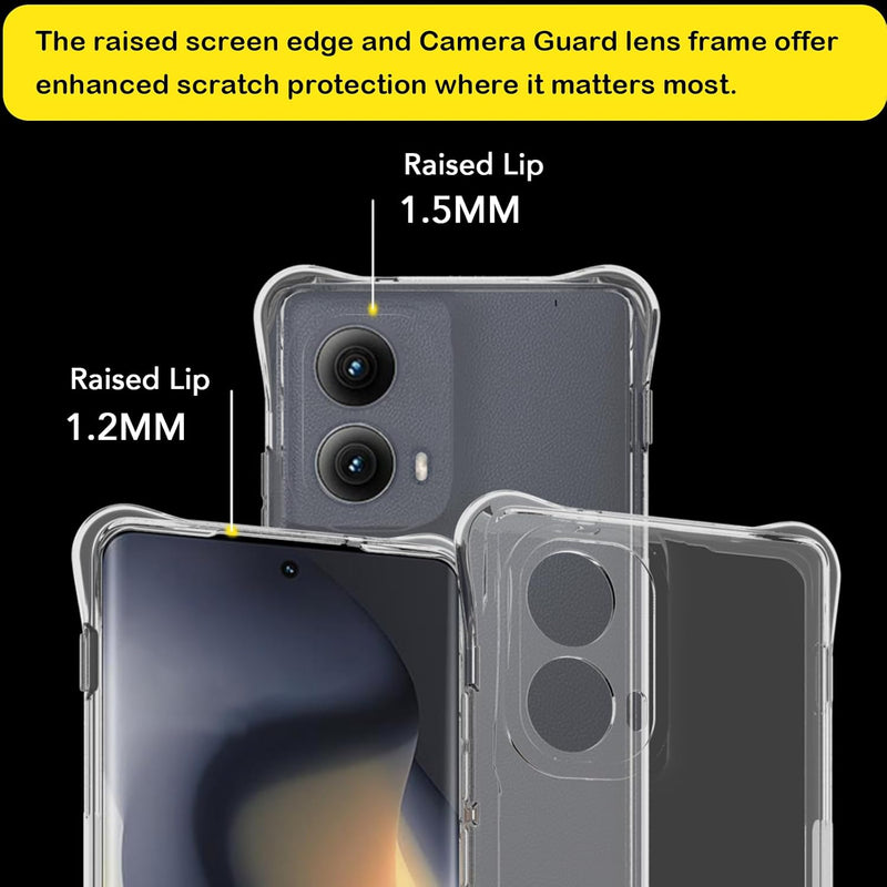 Cargue la imagen en el visor de la galería, Motorola Moto Edge 2024 - AirPillow Cushion Transparent Soft Clear TPU Four Corners Protective Case
