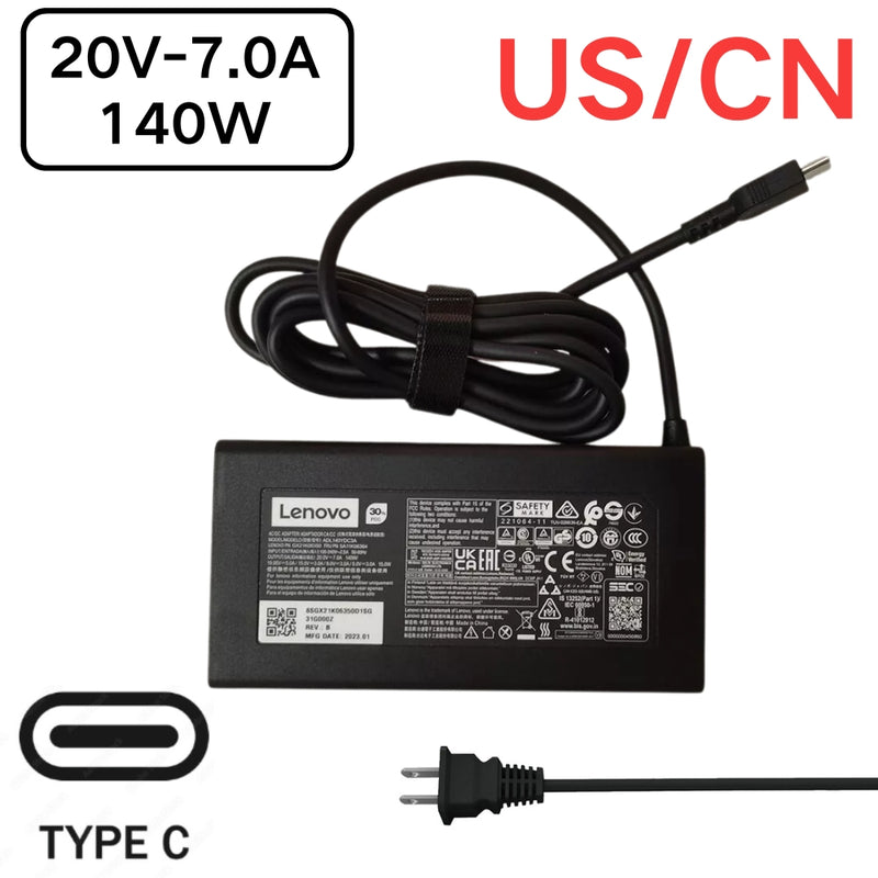 Cargue la imagen en el visor de la galería, [20V-7.0A/140W][Type C] Lenovo IdeaPad Pro 5 Lenovo Slim Pro 7 Laptop AC Power Supply Adapter Charger
