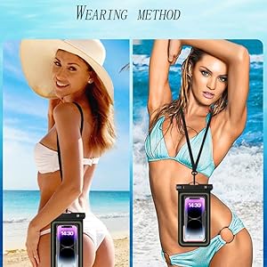 Load image into Gallery viewer, [Waterproof Phone Pouch] iPhone 16/15/14/13/12 Pro Max Plus Samsung Galaxy S24/S23/S22/S21 Google Pixel Etc, Up to 6.9&#39;&#39; - IP68 Universal Floating Float Water Proof Cell Phone Dry Bag Phone Case Protector
