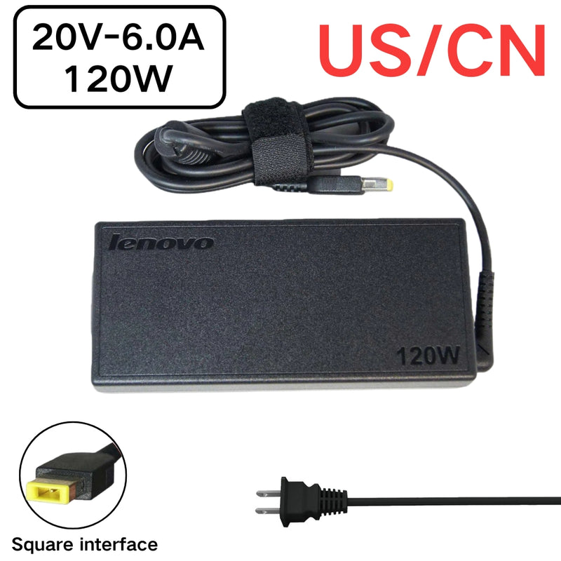 Load image into Gallery viewer, [20V-6.0A/120W][Yellow Square] Lenovo 3 SERIES 5 Series Desktop A Series all in ones AC Power Supply Adapter Charger
