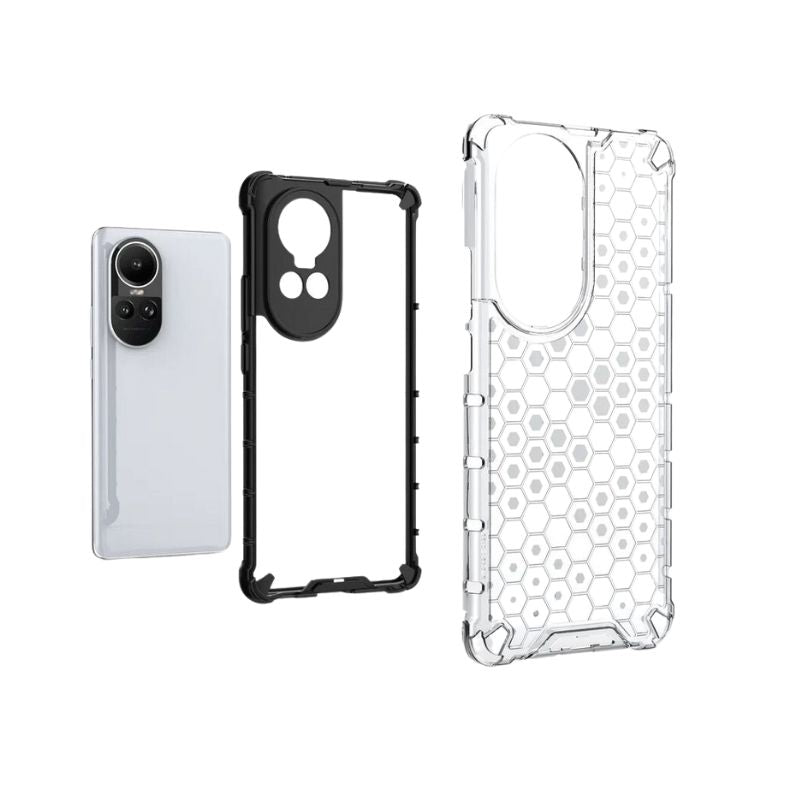 Cargue la imagen en el visor de la galería, OPPO Reno10 (CPH2531) - Honeycomb Transparent Shockproof Protection Case - Polar Tech Australia
