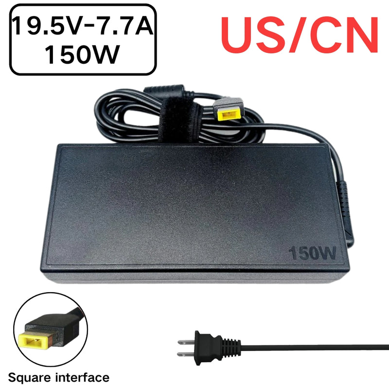 Chargez l&#39;image dans la visionneuse de la galerie, [19.5V-7.7A/150W][Yellow Square] Lenovo Yoga AIO 7-27ARH6 IdeaCentre AIO 5-24IOB6 AC Power Supply Adapter Charger
