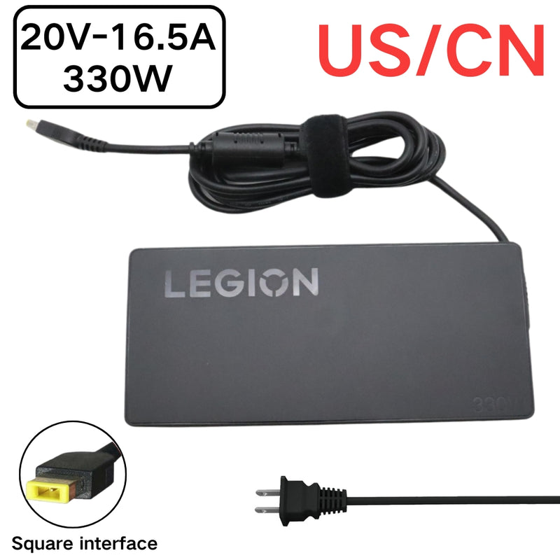 Chargez l&#39;image dans la visionneuse de la galerie, [20V-16.5A/300W][Yellow Square] Lenovo Legion Pro 7 16IRX8H 9 16IRX8 Laptop AC Power Supply Adapter Charger
