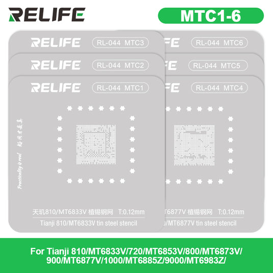 [RL-044] RELIFE Android Series Chip Planting Tin Steel Stencil set/35pcs - Polar Tech Australia