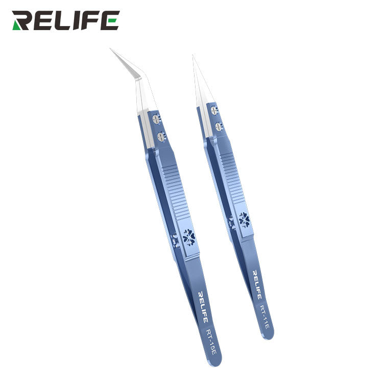 Load image into Gallery viewer, [RT-11E, RT-15E] RELIFE Precision Titanium Alloy Ceramic Tweezers - Polar Tech Australia
