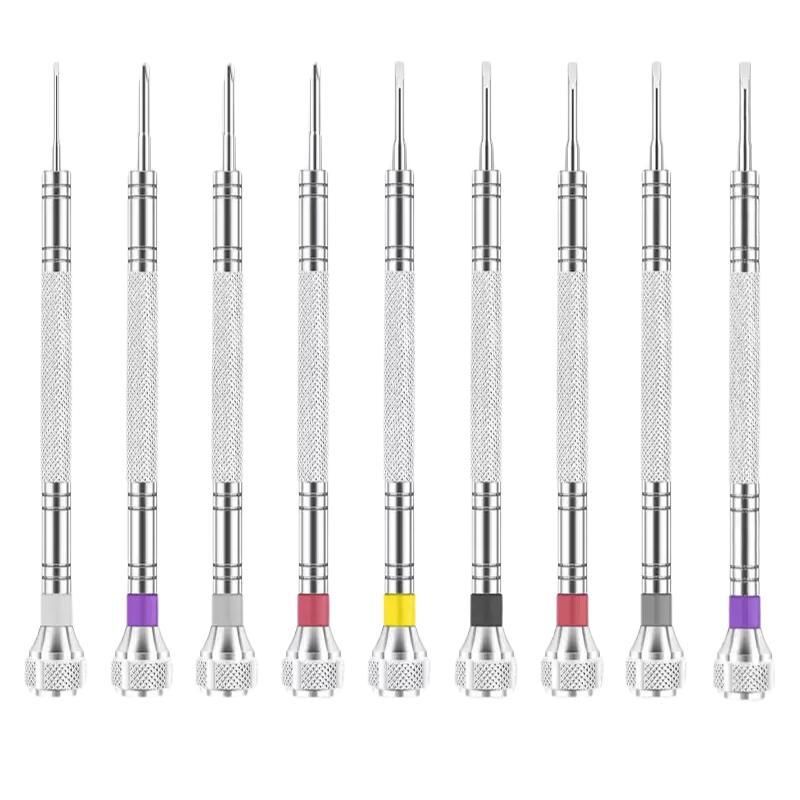 Cargue la imagen en el visor de la galería, Watch Repair Tool - Precision Mini Screwdriver Set for Watches, Glasses, Phones, and Small Devices, Stainless Steel, Flathead Screwdrivers for Disassembly
