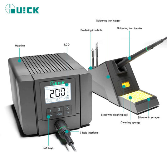 [Q8] Quick Intelligence Precision Soldering Iron Station 220V - Polar Tech Australia