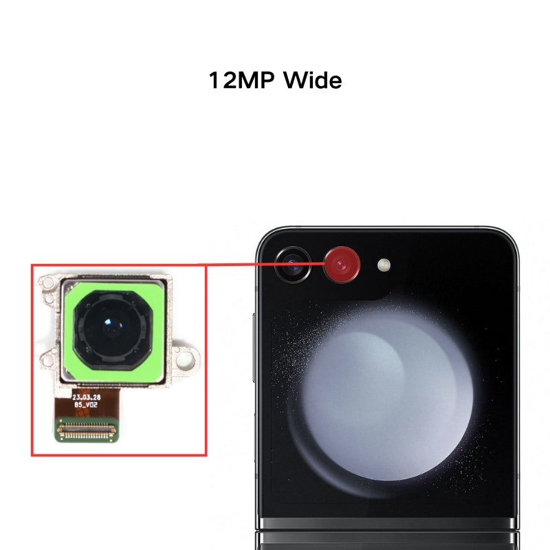 Chargez l&#39;image dans la visionneuse de la galerie, Samsung Galaxy Z Flip 5 5G (F731) Module de caméra principale arrière flexible
