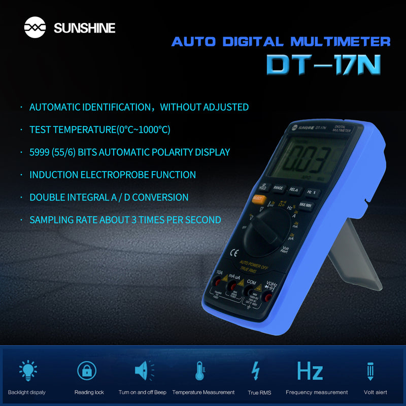 Cargue la imagen en el visor de la galería, [DT-17N] SUNSHINE Fully Automatic Digital Multimeter - Polar Tech Australia
