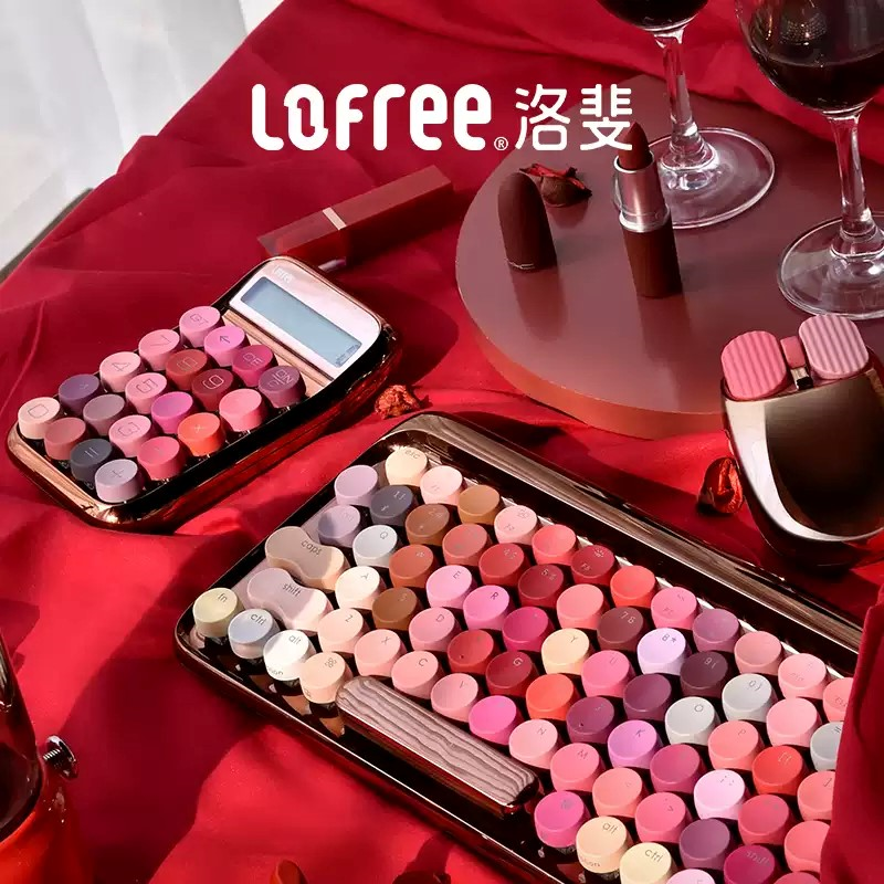 Cargue la imagen en el visor de la galería, Lofree Lipstick Wireless Bluetooth Mechanical Keyboard Stylish and Portable
