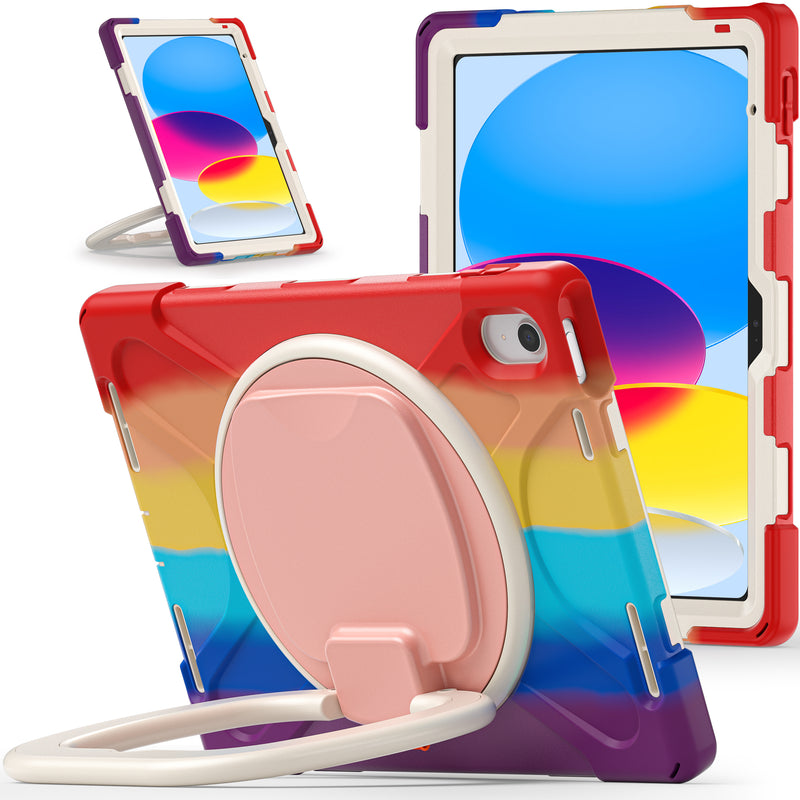 Load image into Gallery viewer, Apple iPad 10th 2022 10.9“ EVA Kid Friendly Heavy Duty Ring Holder Stand Case - Polar Tech Australia
