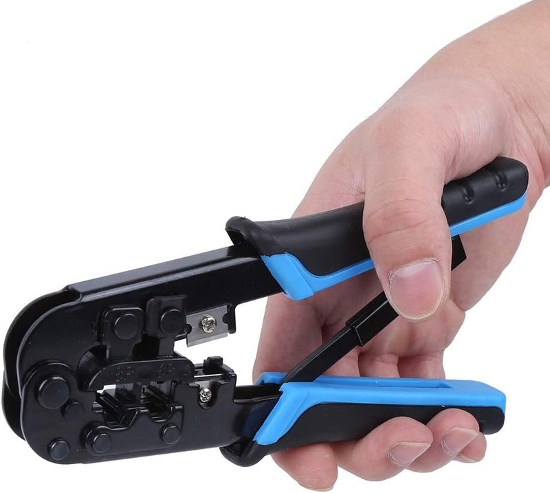 Chargez l&#39;image dans la visionneuse de la galerie, [TL-N568R] Portable Self-adjusting 6P/8P Crimping Pliers Wire Cable End Sleeve Ferrule Cutter Crimper Network Ethernet Internet Cable Clamp Tool - Polar Tech Australia
